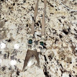 Twine & Twig Thin Strap Tan Necklace